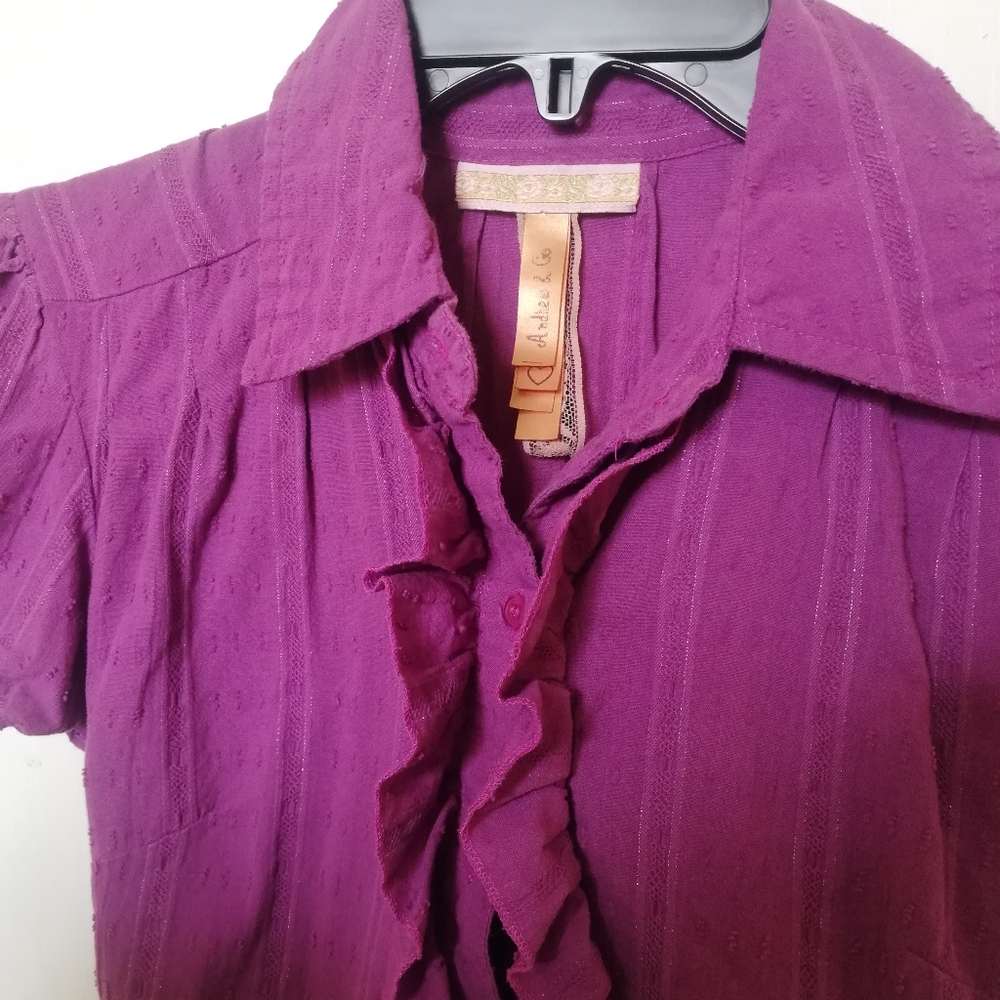 Ruffled purple blouse 💜 - Picture 4 of 5